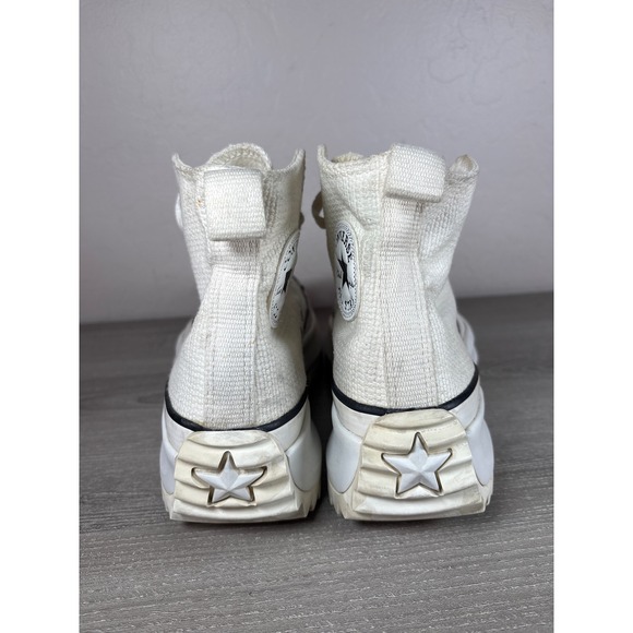 Converse Run Star Hike Hi Top Platform Sneakers Tonal Marble Egret Womens Sz 7 - Picture 5 of 9